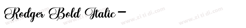 Rodger Bold Italic字体转换